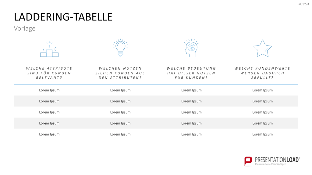 Laddering PowerPoint-Vorlage