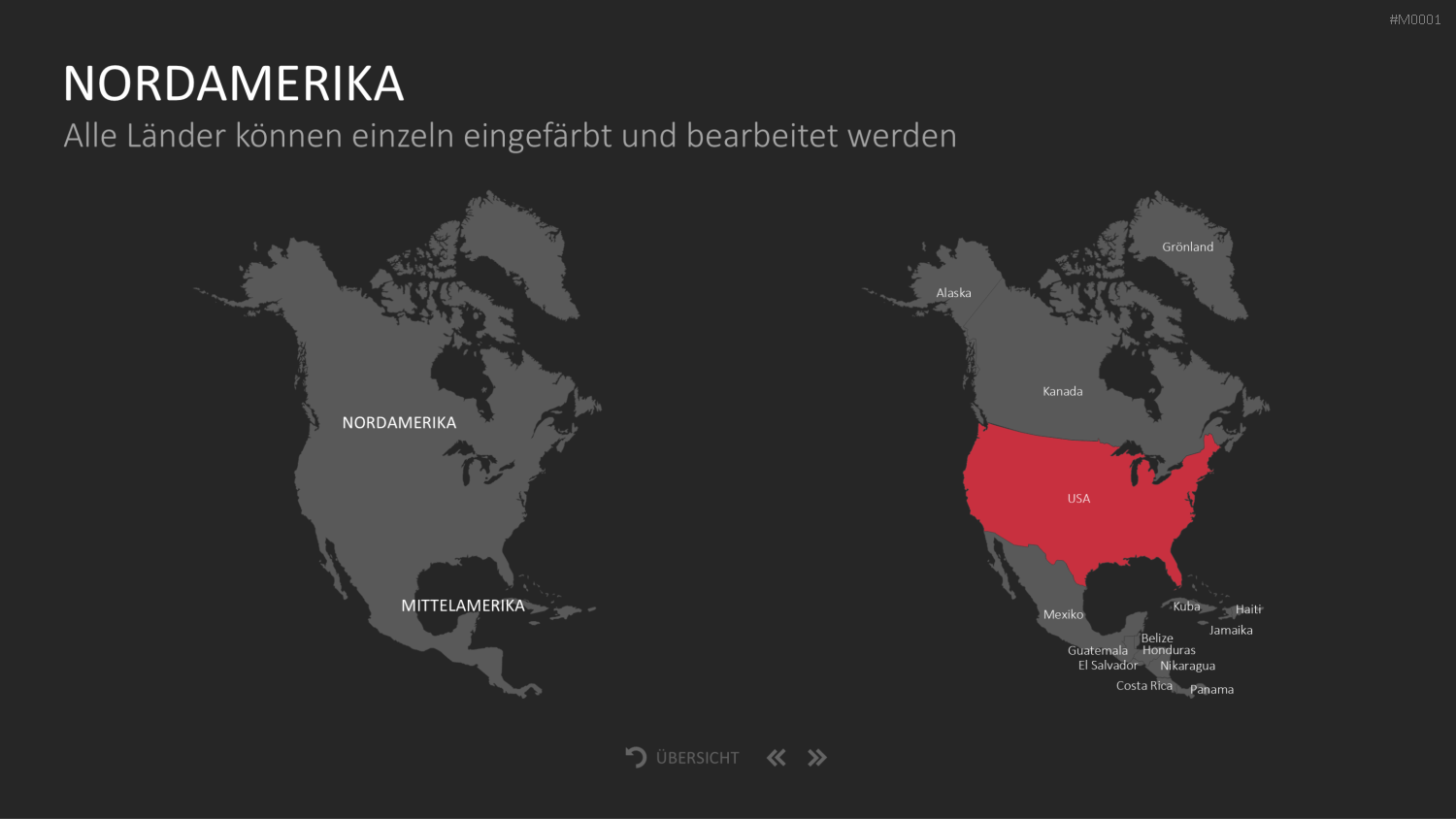 Landkarten Paket für Unternehmen PowerPoint-Vorlage