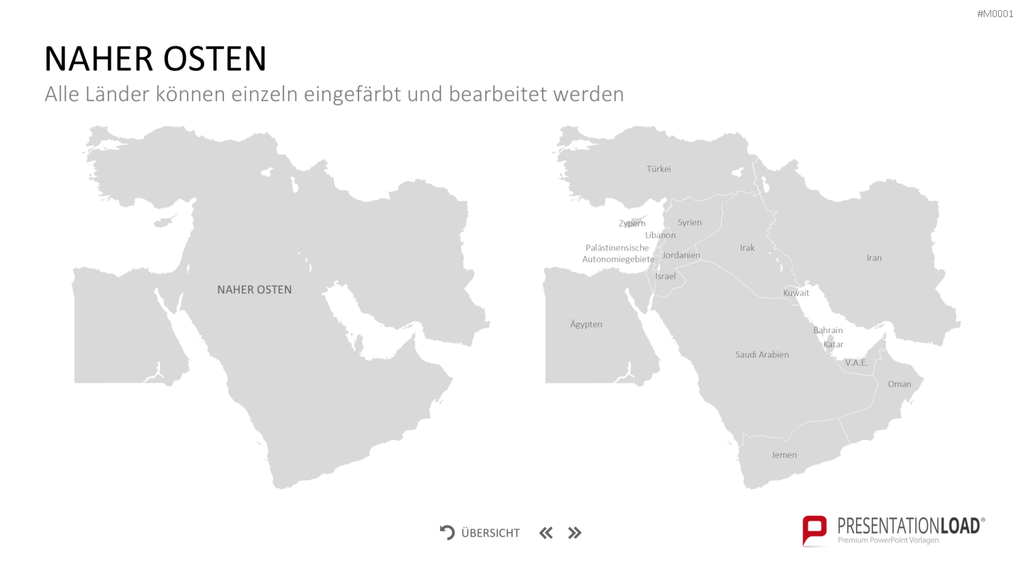Landkarten Paket für Unternehmen PowerPoint-Vorlage