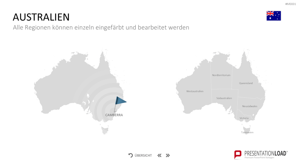 Landkarten Paket für Unternehmen PowerPoint-Vorlage