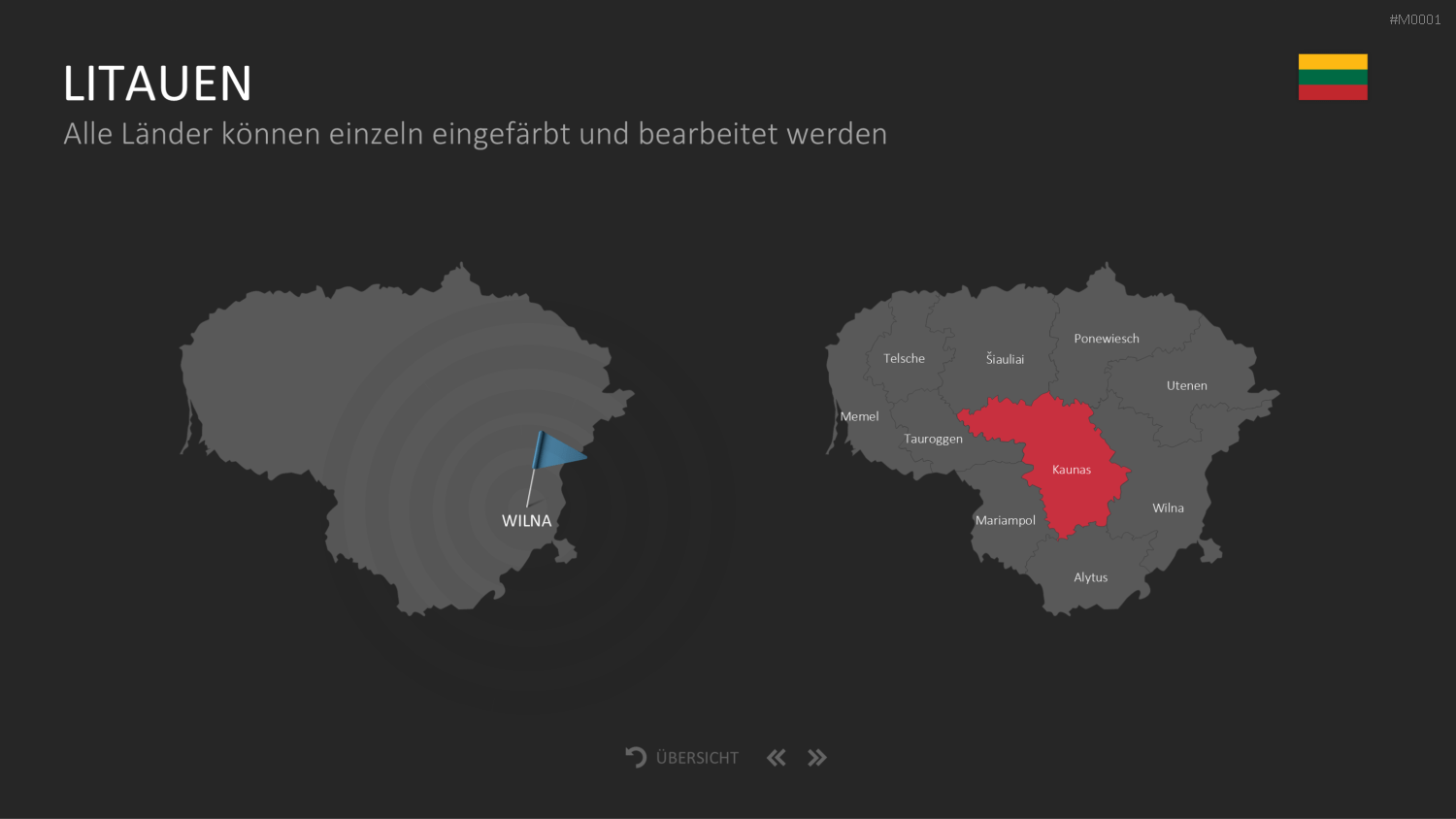 Landkarten Paket für Unternehmen PowerPoint-Vorlage