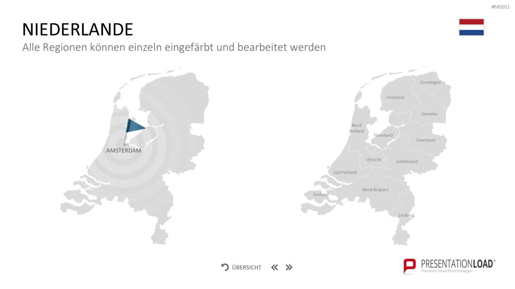 Landkarten Paket für Unternehmen PowerPoint-Vorlage
