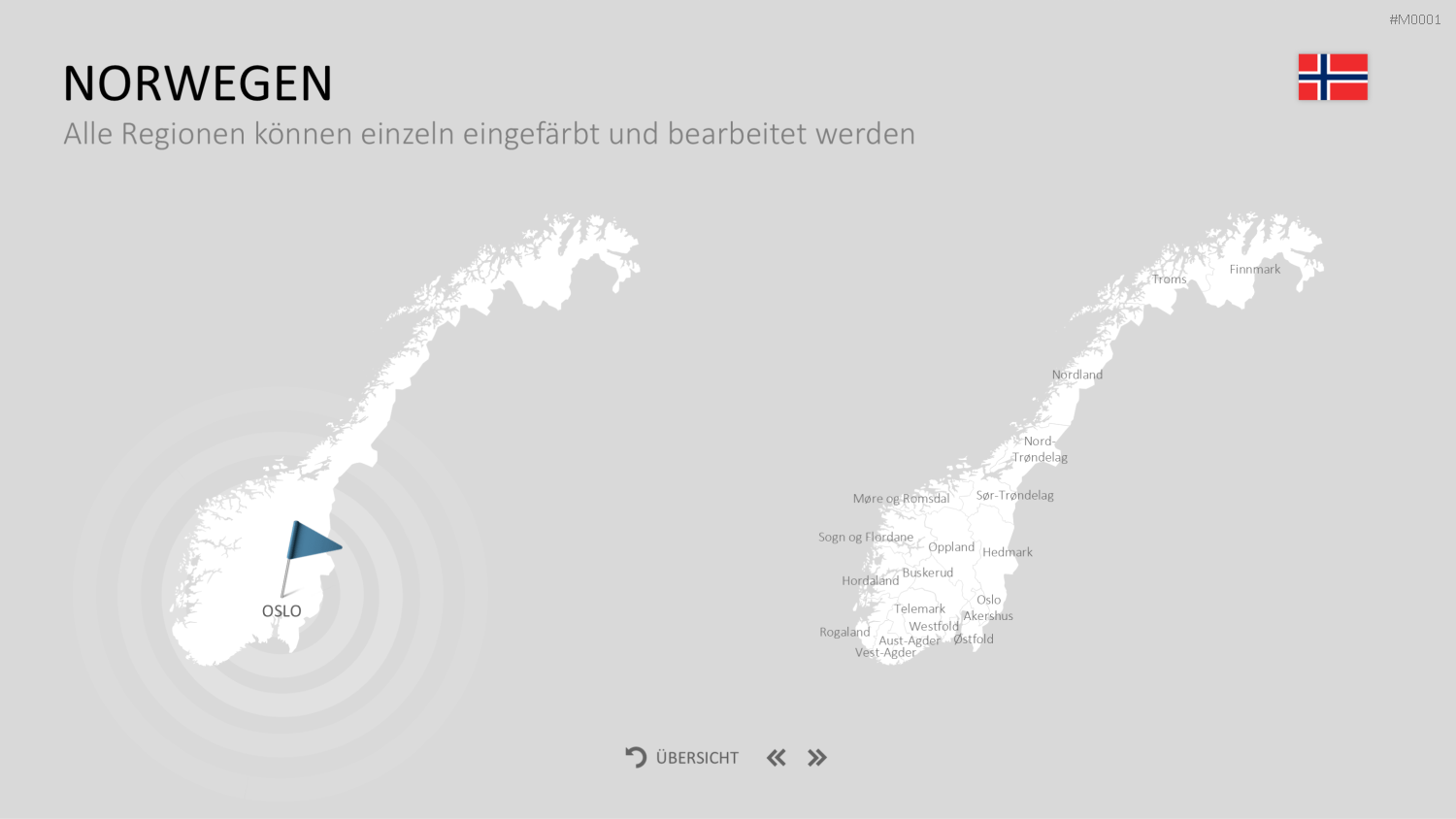 Landkarten Paket für Unternehmen PowerPoint-Vorlage