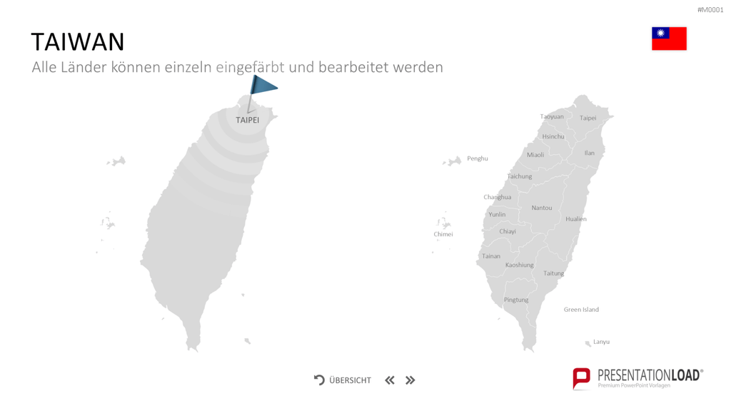 Landkarten Paket für Unternehmen PowerPoint-Vorlage