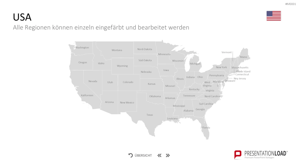 Landkarten Paket für Unternehmen PowerPoint-Vorlage