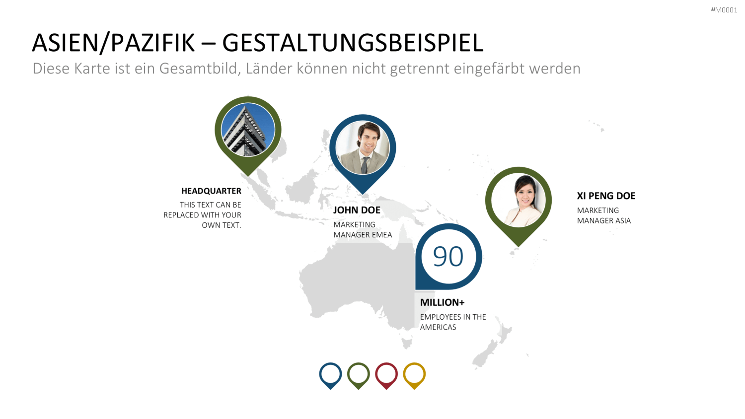 Landkarten Paket für Unternehmen PowerPoint-Vorlage
