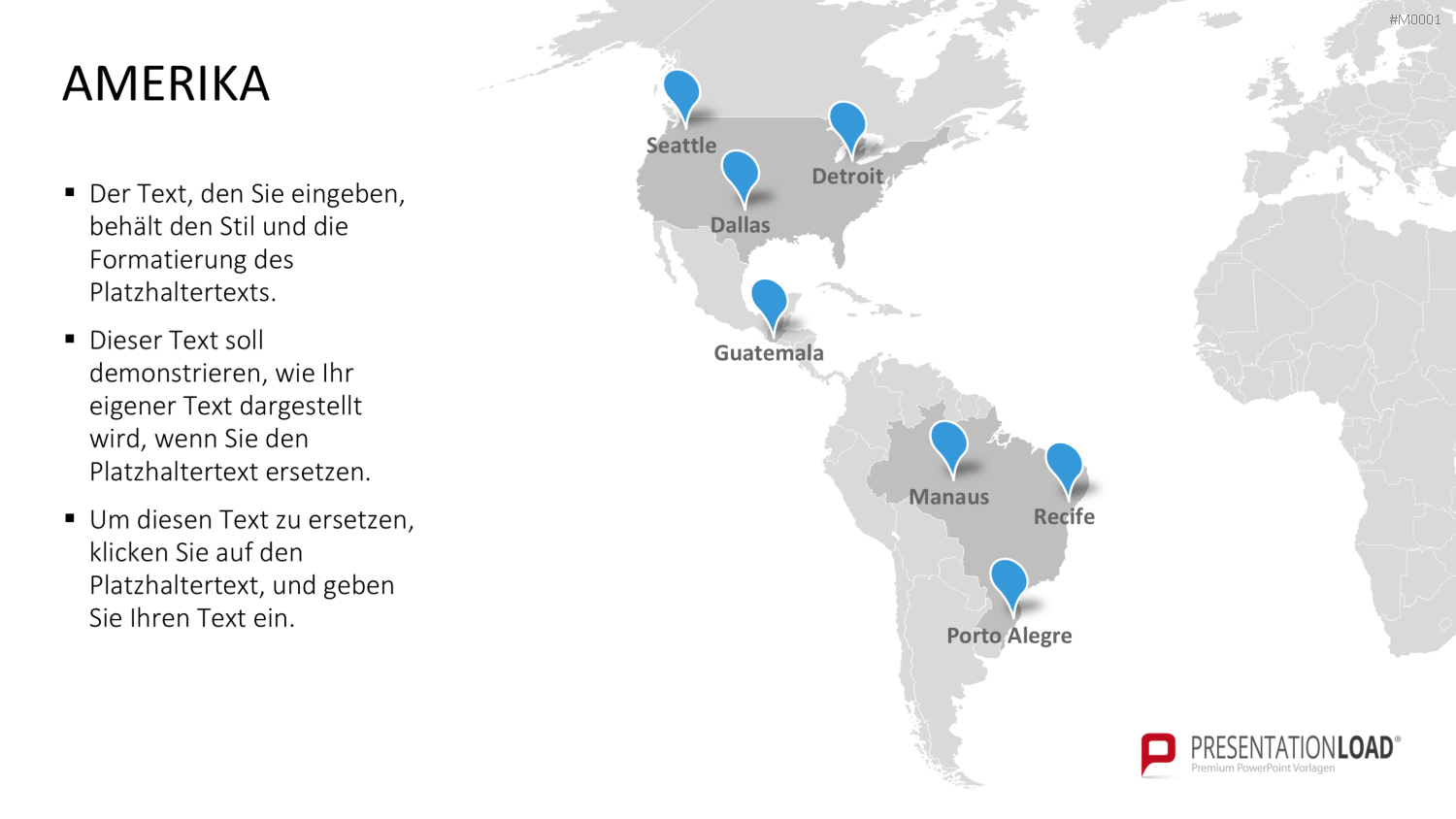 Landkarten Paket für Unternehmen PowerPoint-Vorlage