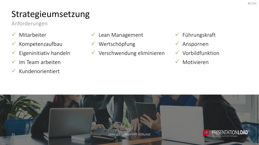 Lean Leadership PowerPoint-Vorlage