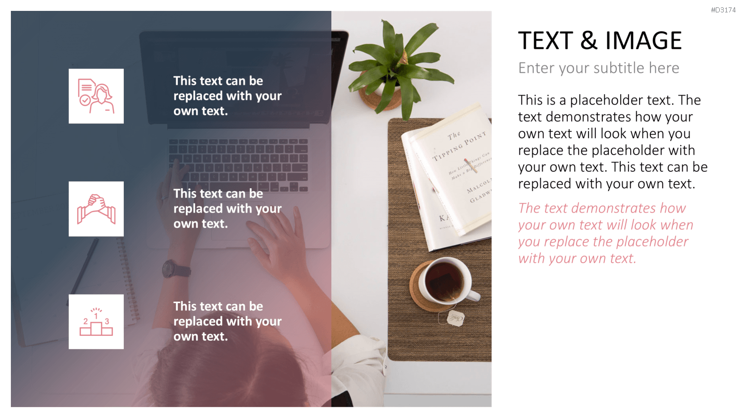 Business-Präsentation mit Text und Bild