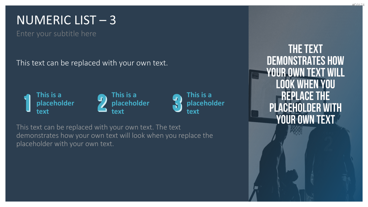 Drei nummerierte PowerPoint-Textfelder