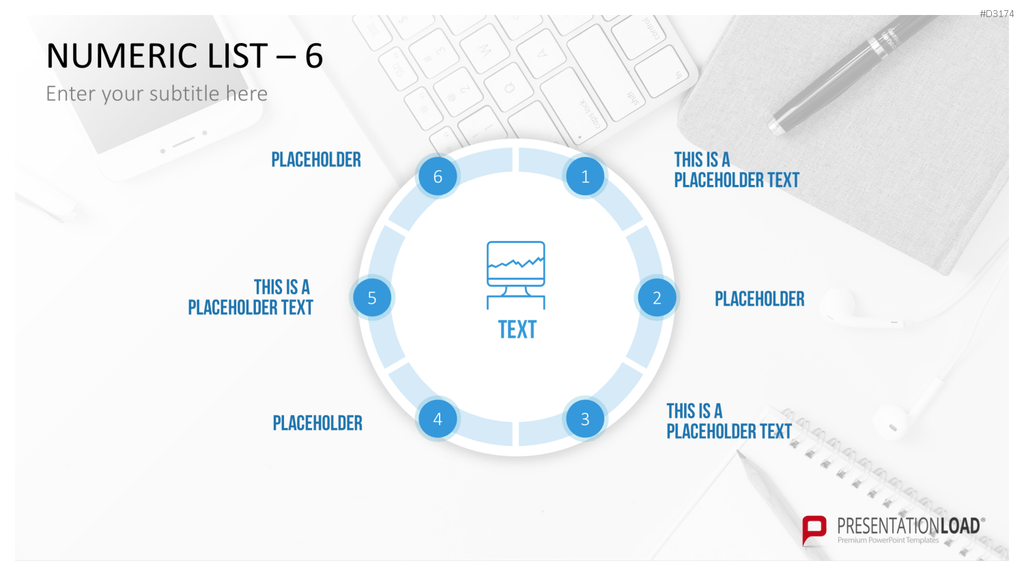 PowerPoint Folie mit nummerierter Liste