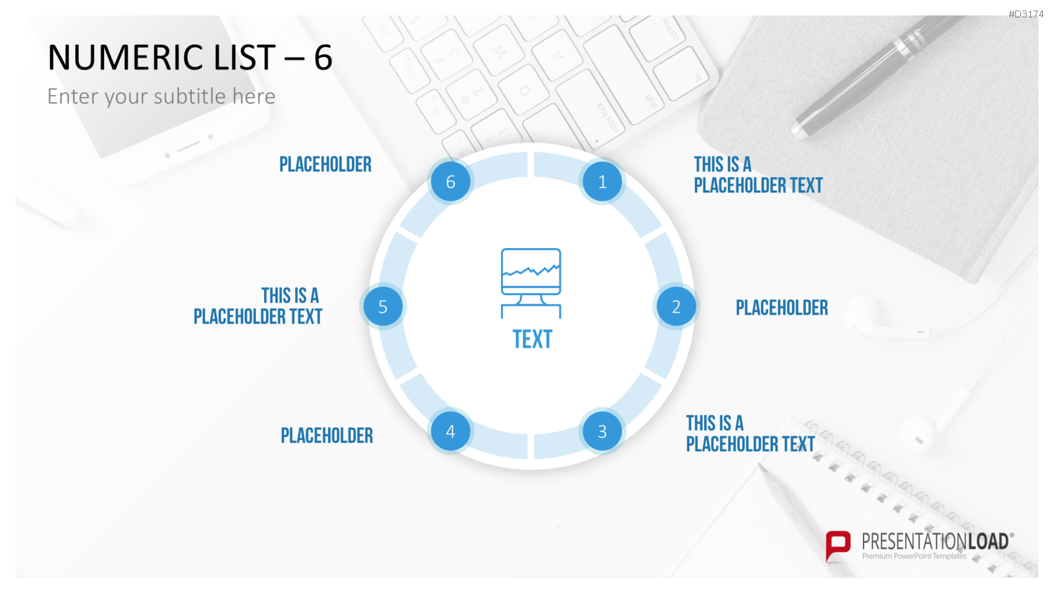 PowerPoint Folie mit nummerierter Liste