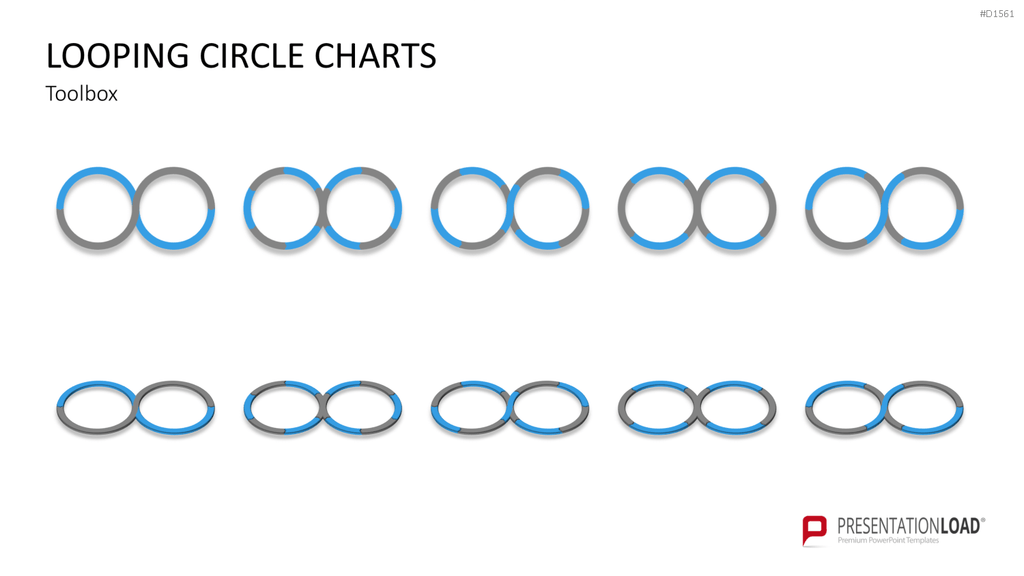Kreis-Charts - Looping PowerPoint-Vorlage