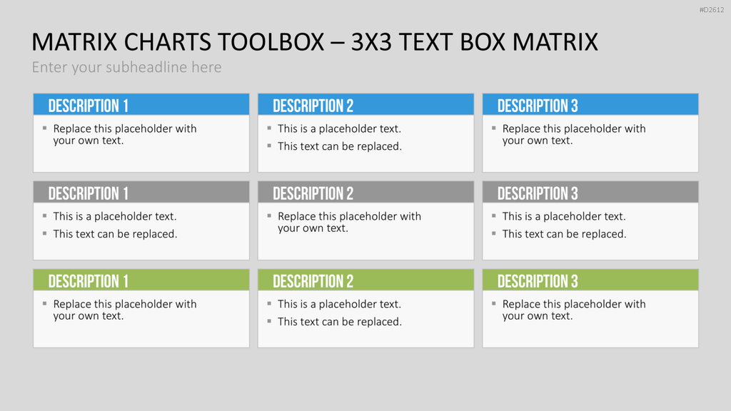 Matrix-Charts-Toolbox PowerPoint-Vorlage