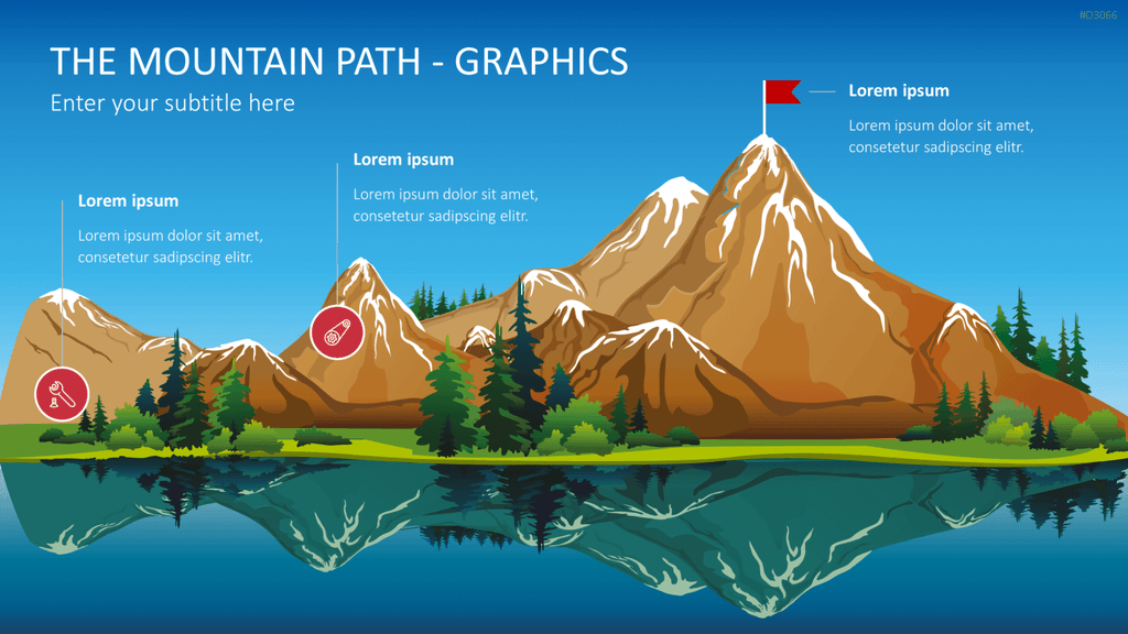 Berg-Infografiken 1 (Grafiken) PowerPoint-Vorlage