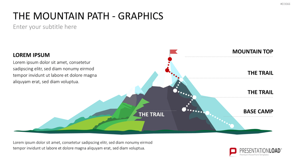 Berg-Infografiken 1 (Grafiken) PowerPoint-Vorlage