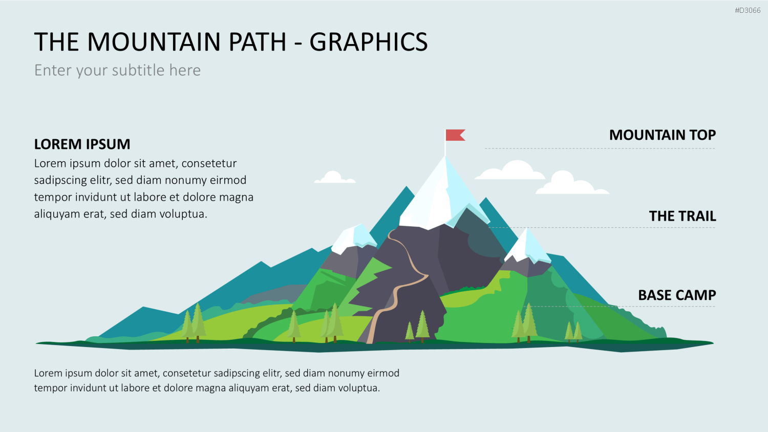 Berg-Infografiken 1 (Grafiken) PowerPoint-Vorlage