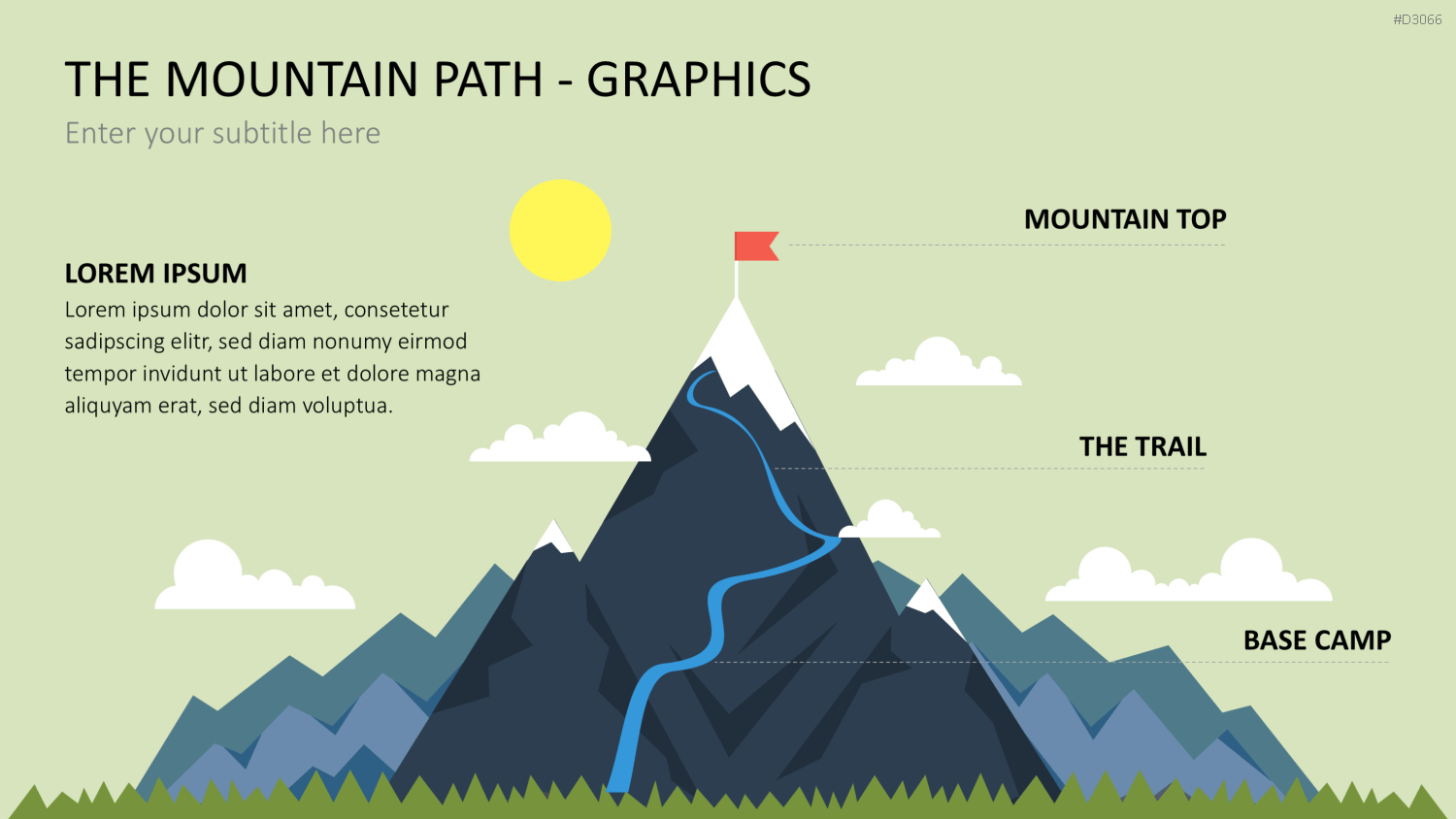 Berg-Infografiken 1 (Grafiken) PowerPoint-Vorlage