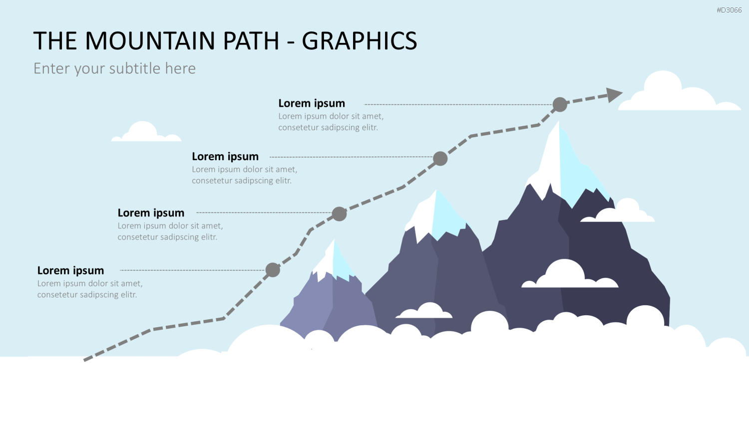 Berg-Infografiken 1 (Grafiken) PowerPoint-Vorlage