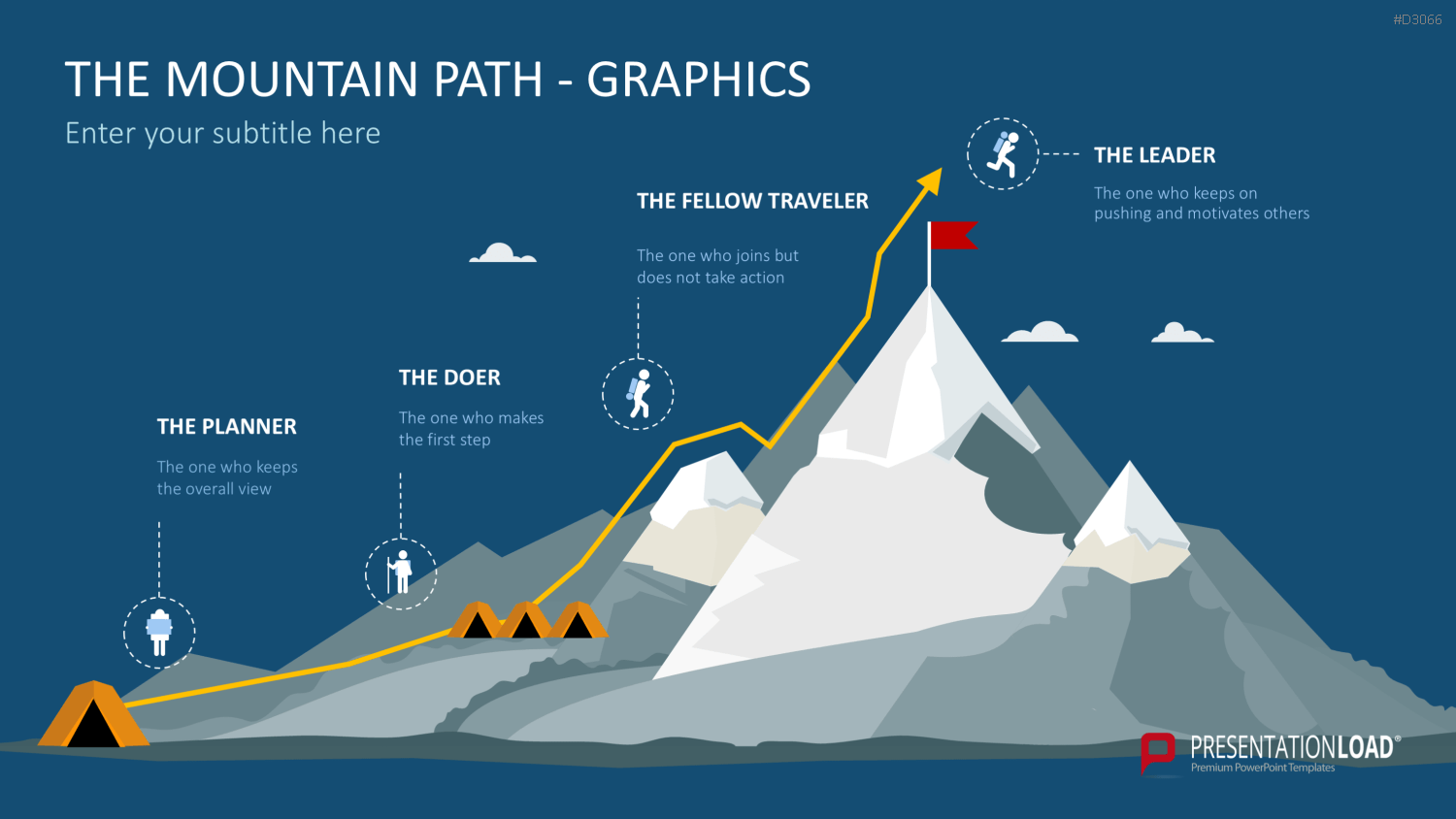 Berg-Infografiken 1 (Grafiken) PowerPoint-Vorlage