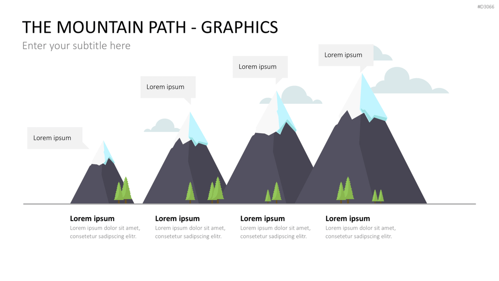 Berg-Infografiken 1 (Grafiken) PowerPoint-Vorlage