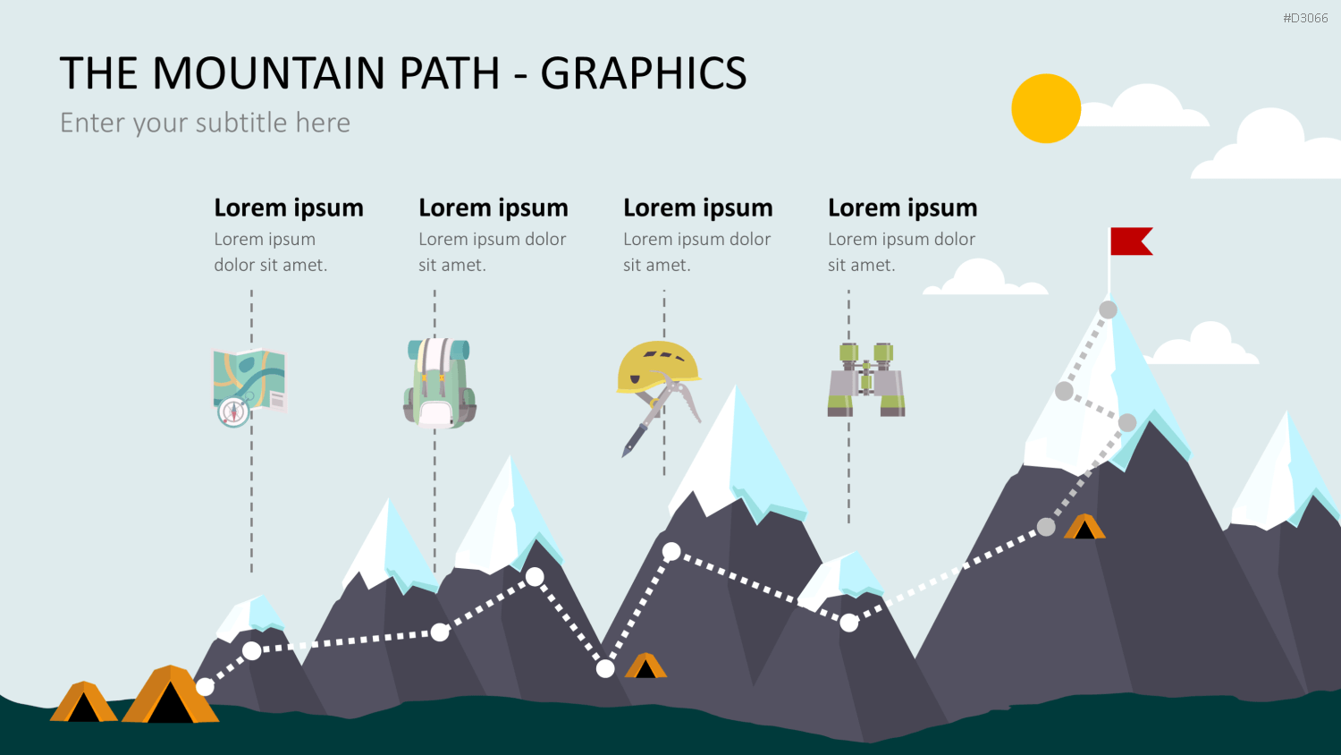 Berg-Infografiken 1 (Grafiken) PowerPoint-Vorlage