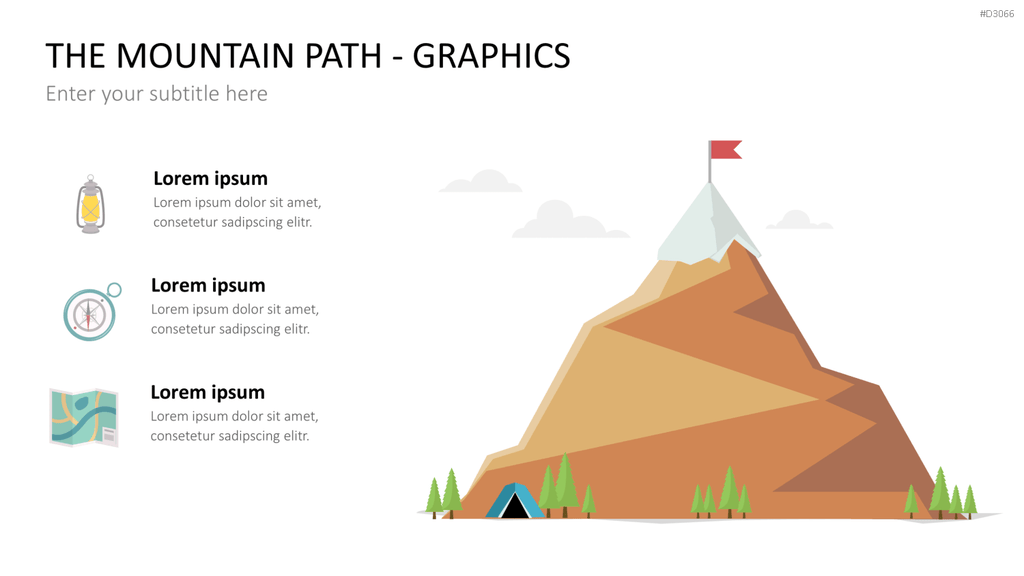 Berg-Infografiken 1 (Grafiken) PowerPoint-Vorlage