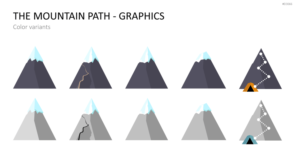 Berg-Infografiken 1 (Grafiken) PowerPoint-Vorlage