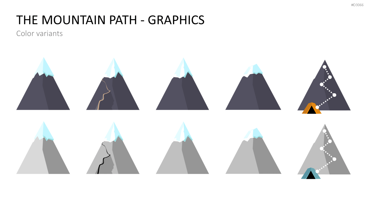 Berg-Infografiken 1 (Grafiken) PowerPoint-Vorlage