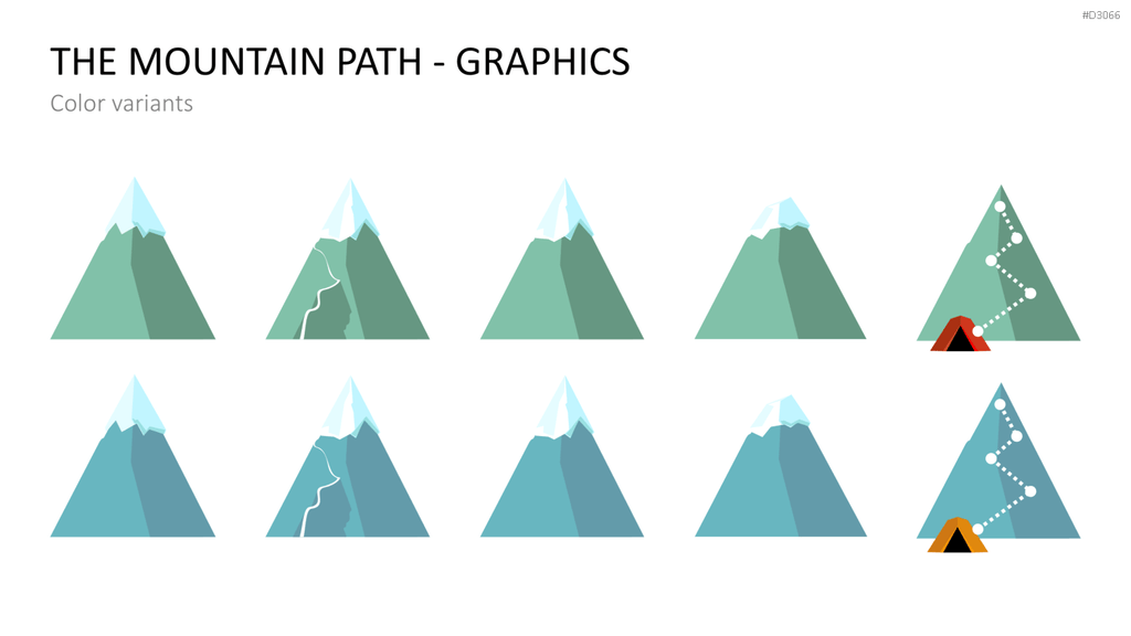 Berg-Infografiken 1 (Grafiken) PowerPoint-Vorlage