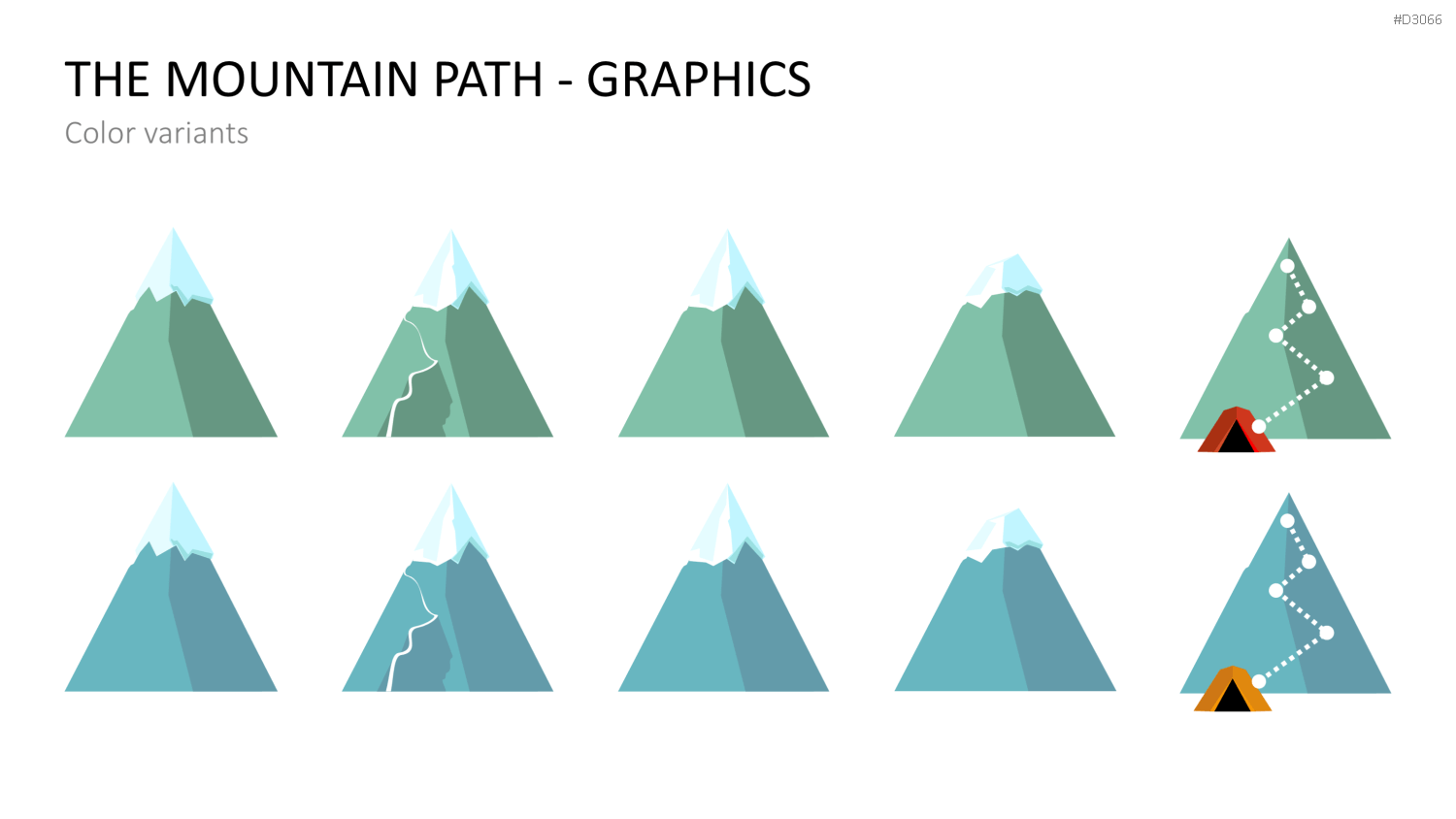 Berg-Infografiken 1 (Grafiken) PowerPoint-Vorlage