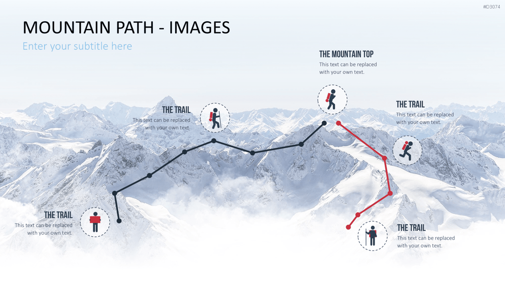 Berg-Infografiken 2 (Bilder) PowerPoint-Vorlage