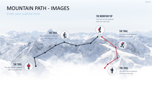 Berg-Infografiken 2 (Bilder) PowerPoint-Vorlage