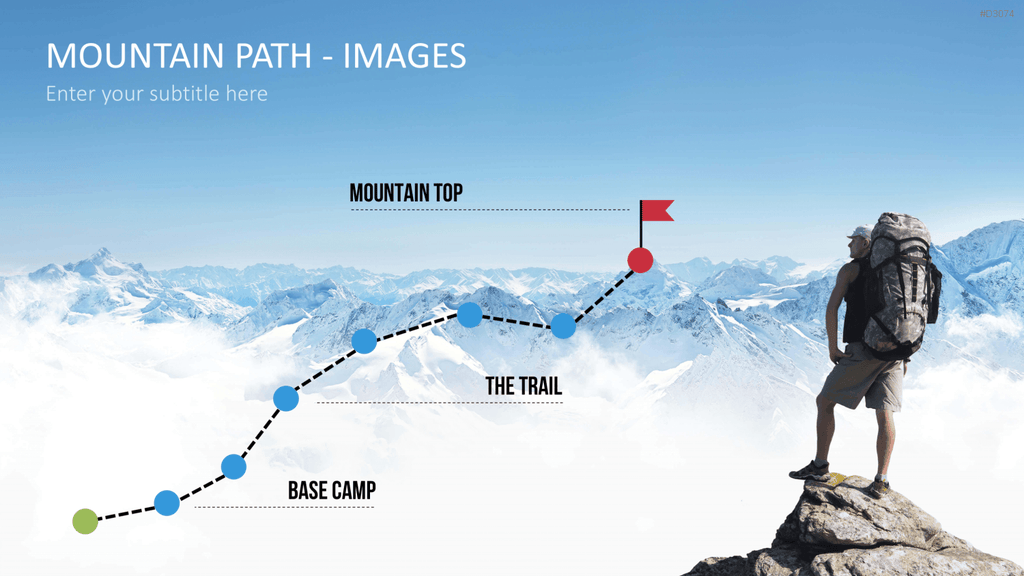 Berg-Infografiken 2 (Bilder) PowerPoint-Vorlage
