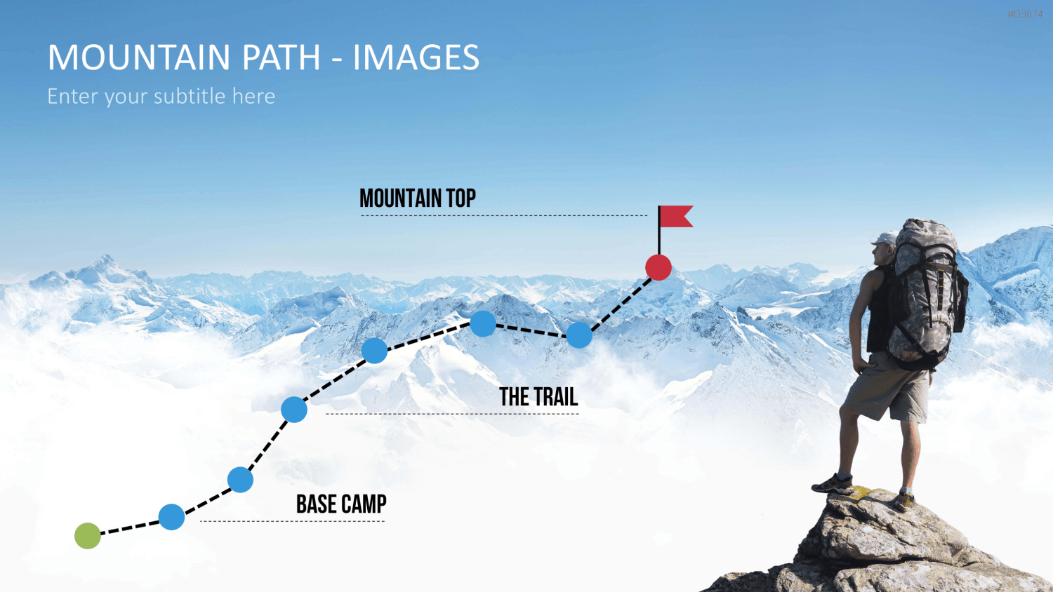 Berg-Infografiken 2 (Bilder) PowerPoint-Vorlage