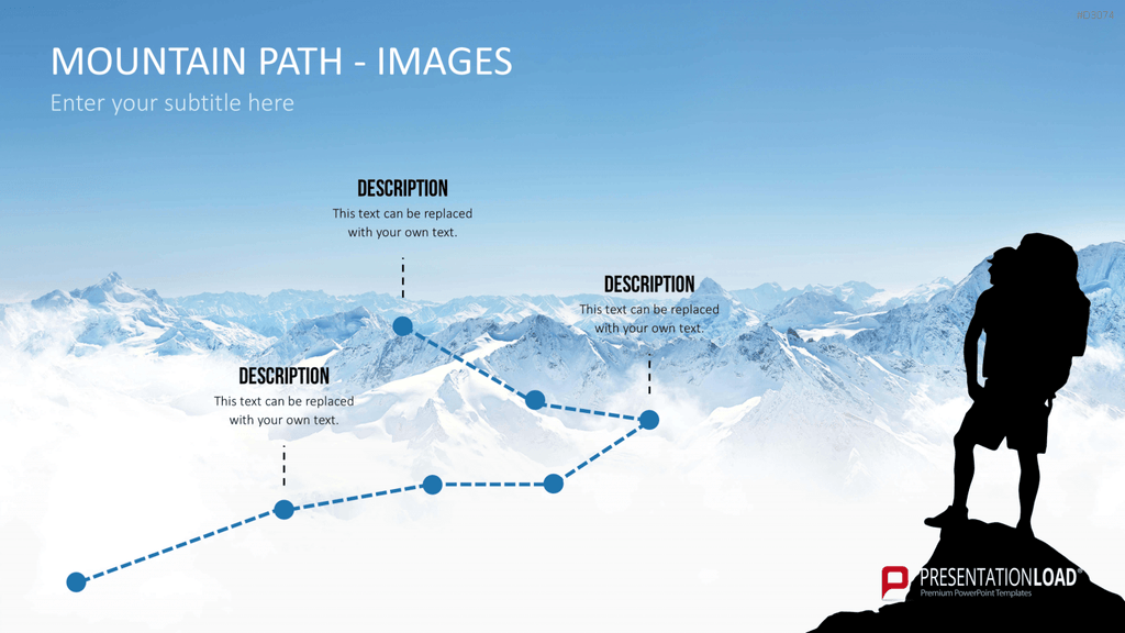 Berg-Infografiken 2 (Bilder) PowerPoint-Vorlage