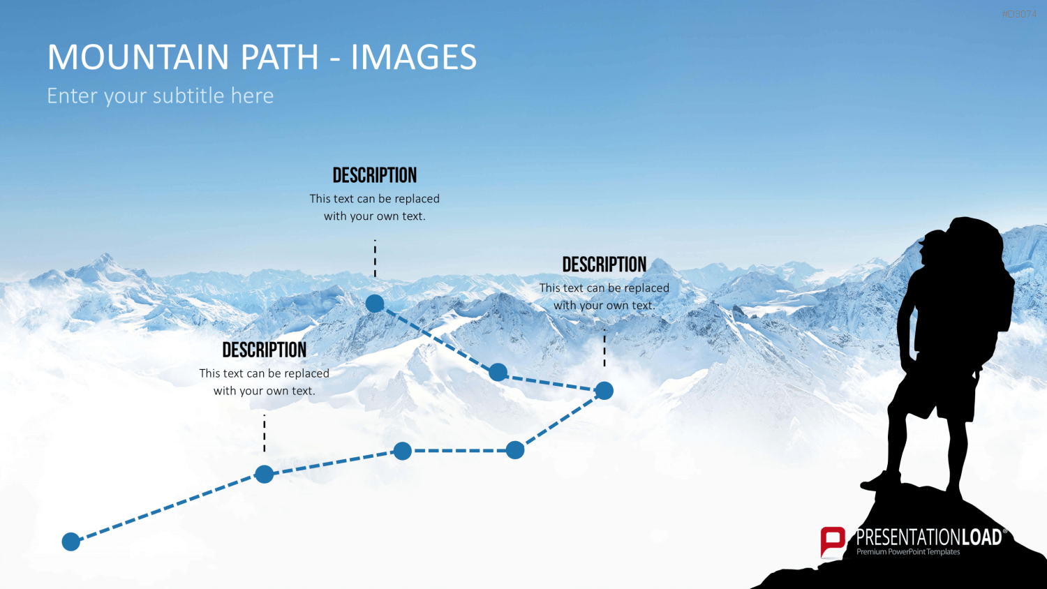 Berg-Infografiken 2 (Bilder) PowerPoint-Vorlage