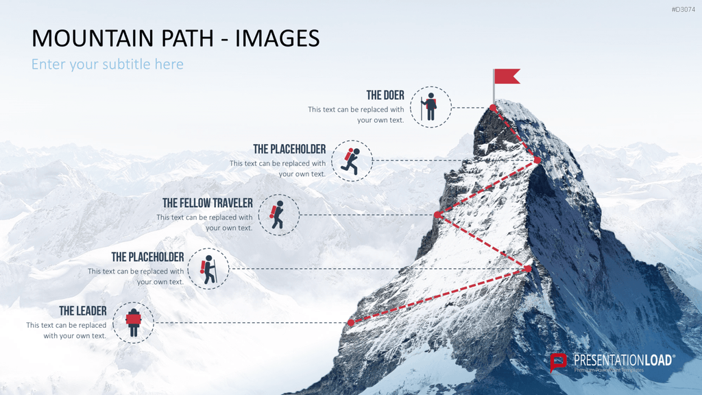 Berg-Infografiken 2 (Bilder) PowerPoint-Vorlage