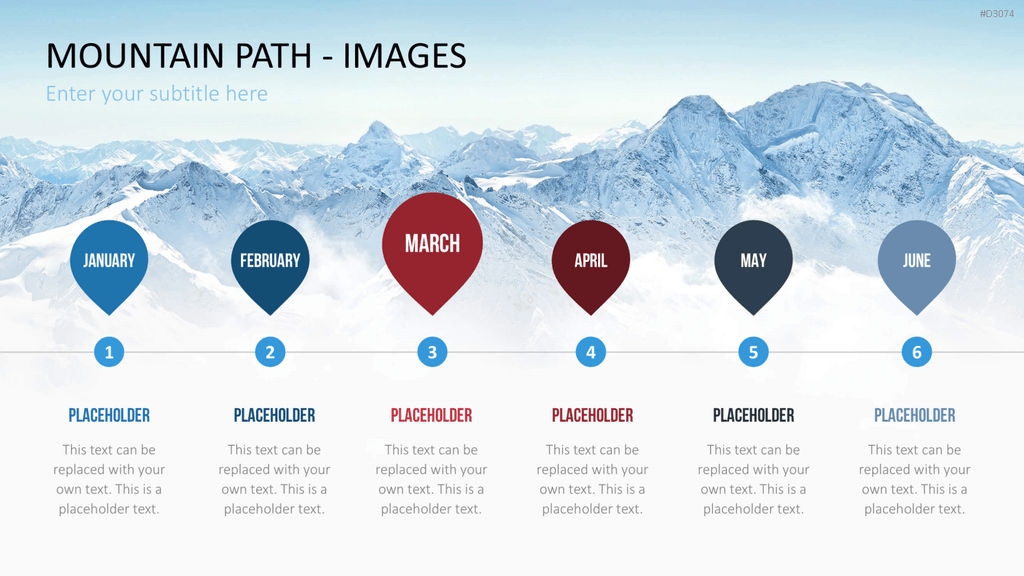 Berg-Infografiken 2 (Bilder) PowerPoint-Vorlage