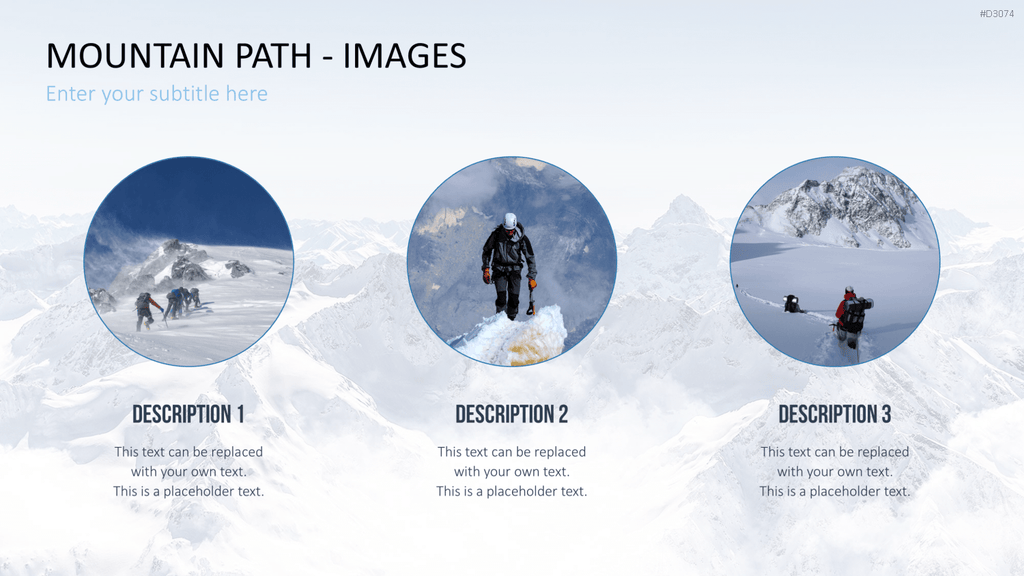 Berg-Infografiken 2 (Bilder) PowerPoint-Vorlage