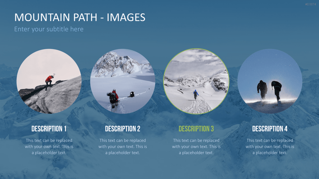 Berg-Infografiken 2 (Bilder) PowerPoint-Vorlage