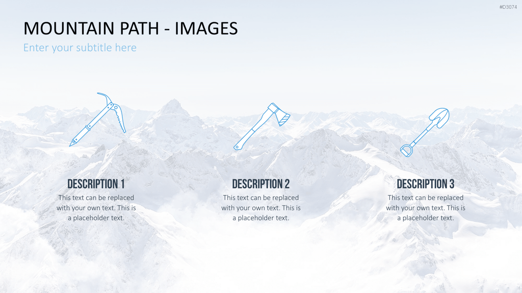 Berg-Infografiken 2 (Bilder) PowerPoint-Vorlage