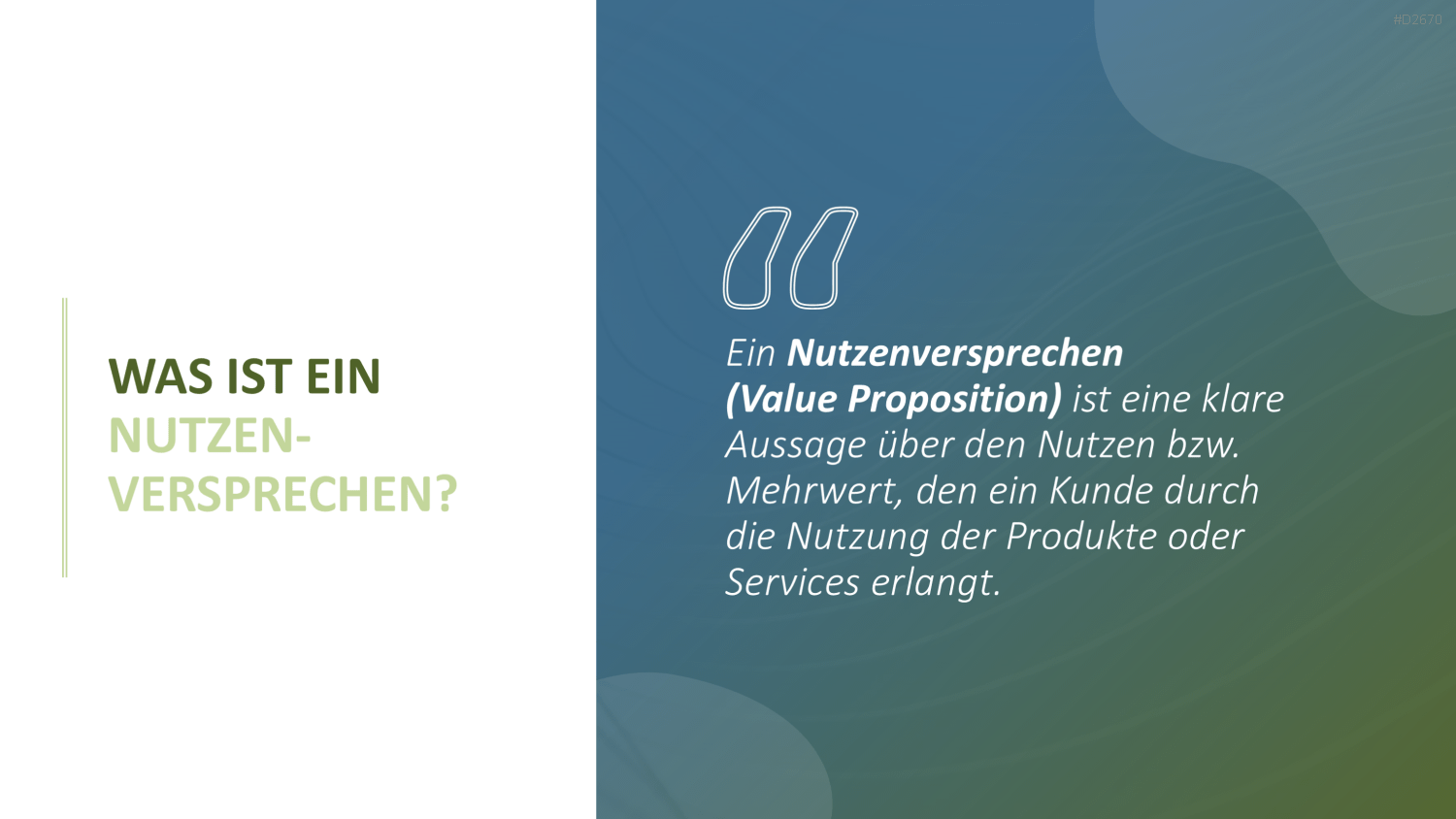 Nutzenversprechen (Value Proposition) PowerPoint-Vorlage