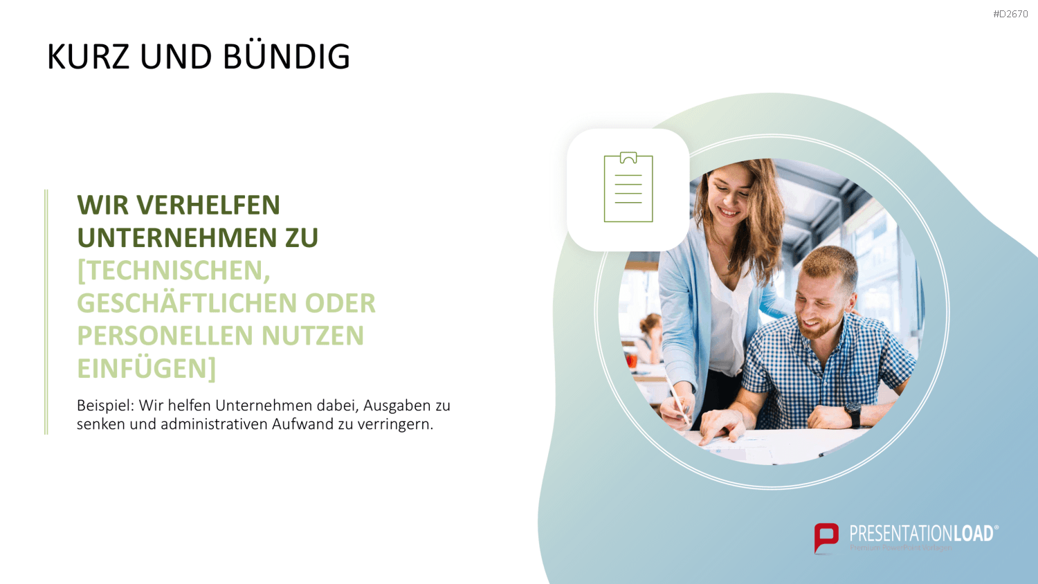 Nutzenversprechen (Value Proposition) PowerPoint-Vorlage
