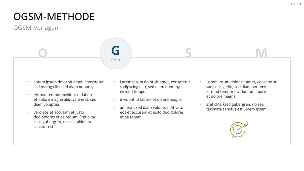OGSM-Zielmanagement PowerPoint-Vorlage