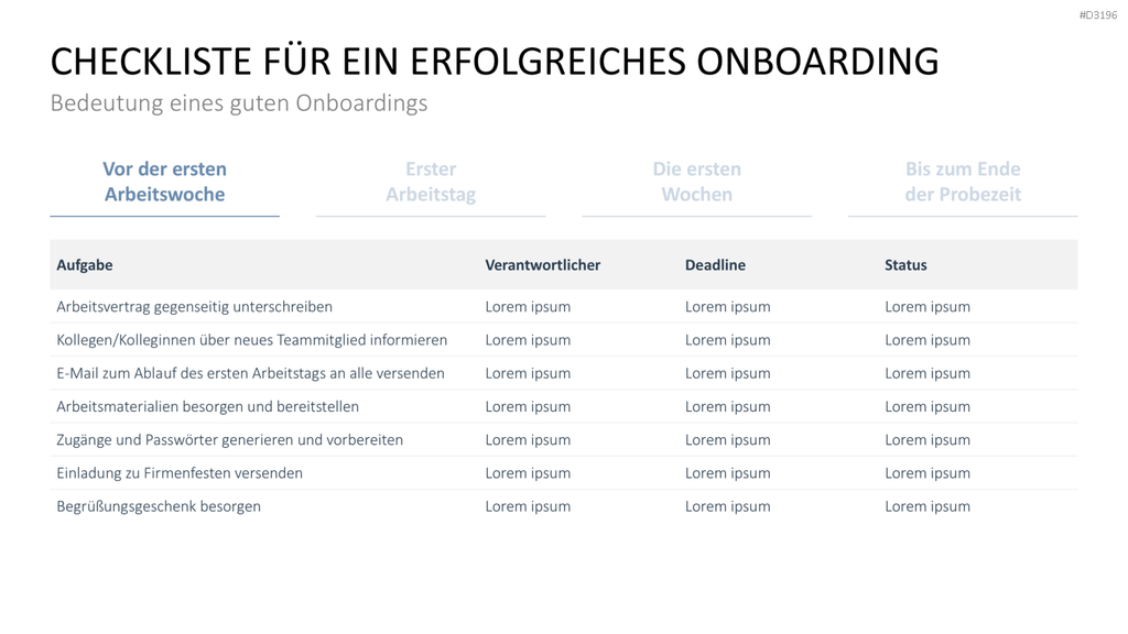 Onboarding PowerPoint-Vorlage