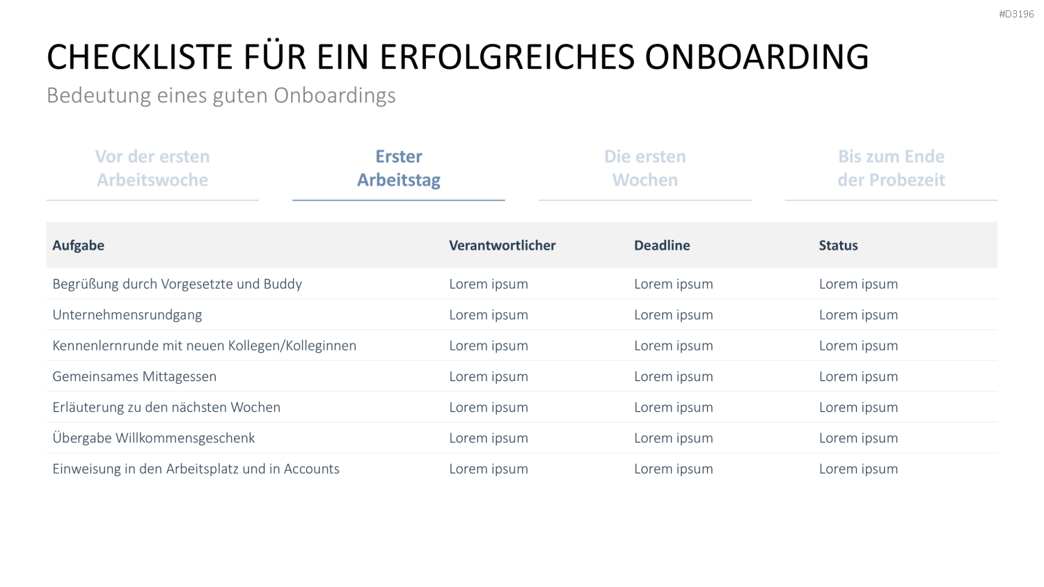 Onboarding PowerPoint-Vorlage