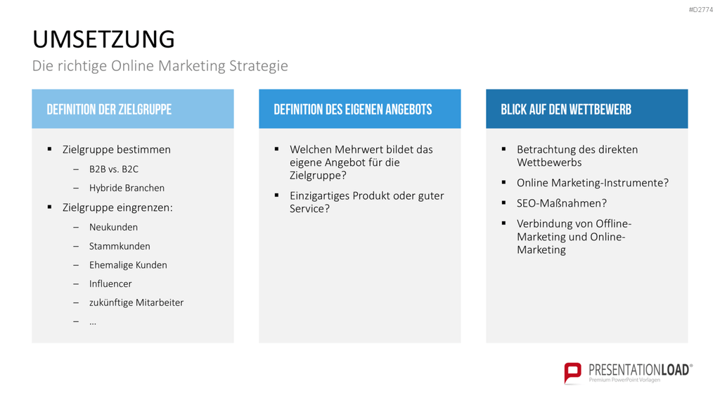 Online Marketing Strategie PowerPoint-Vorlage