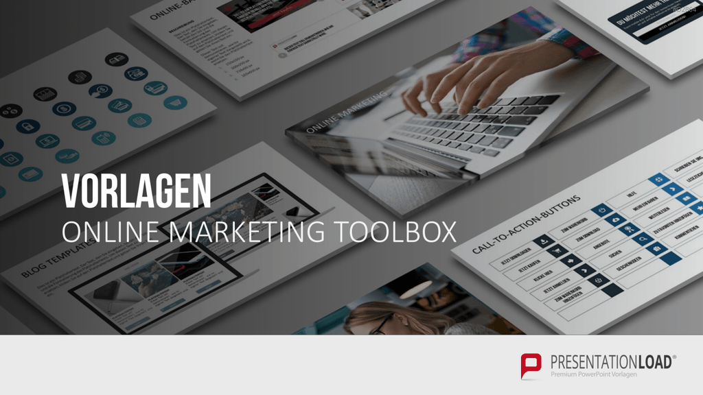 Online Marketing Toolbox PowerPoint-Vorlage