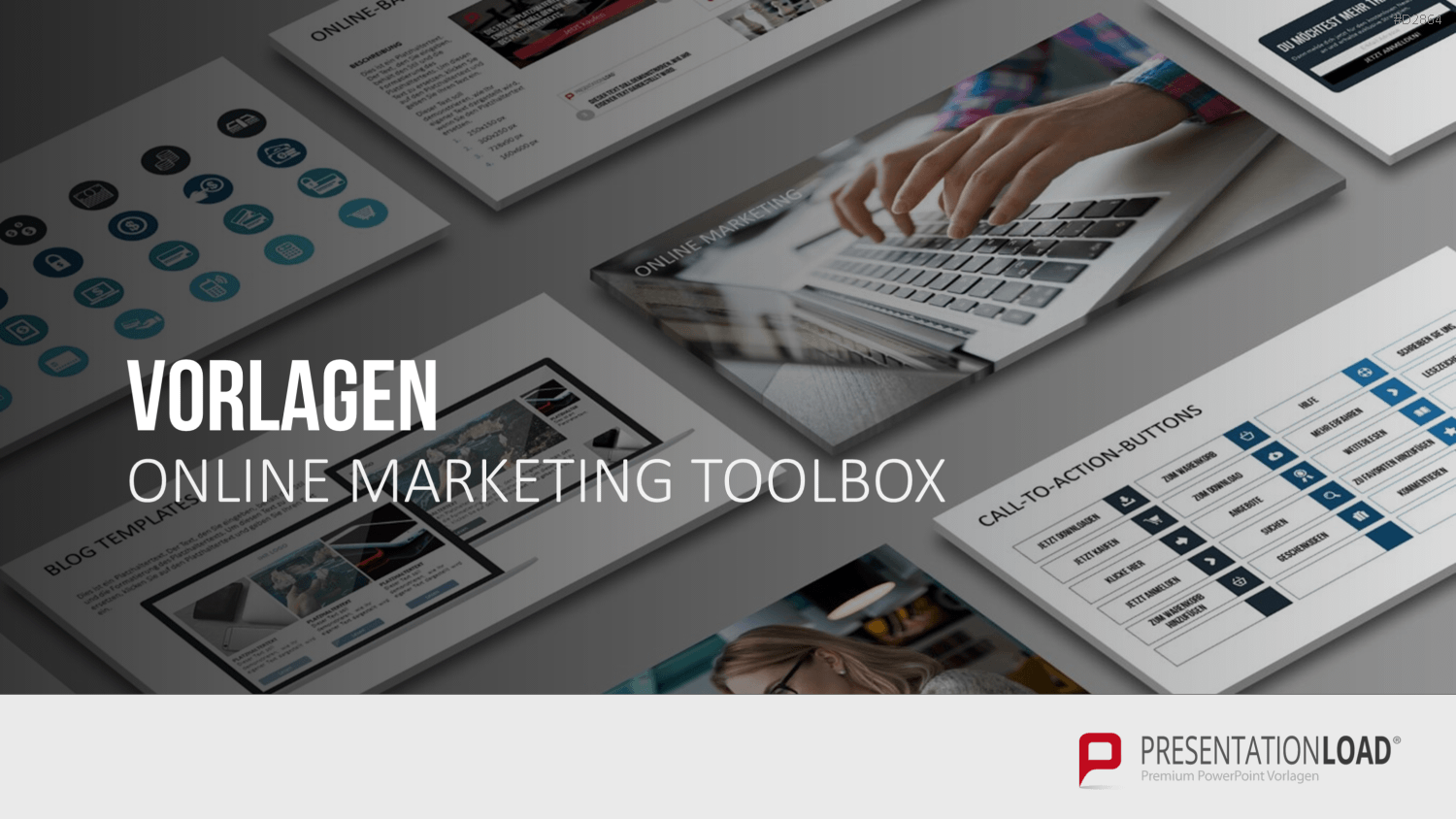 Online Marketing Toolbox PowerPoint-Vorlage